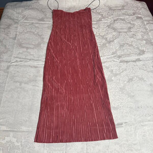 Women's Charlotte Russe Pink Ribbed Maxi Dress S